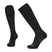 Zero Cushion Compression Snow Sock-Black knee-high socks on a white background