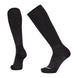 Zero Cushion Compression Snow Sock-Black knee-high socks on a white background