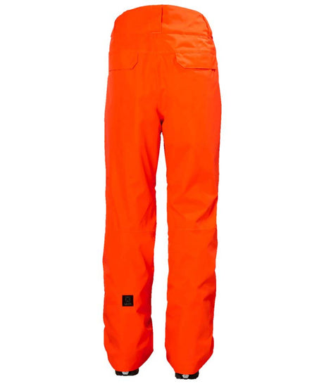 SognCargoPant-Orange snow pants with black accents on a white background