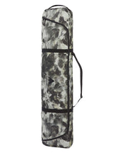 SpaceSackSBBag-Camouflage-patterned bag with black straps on a white background