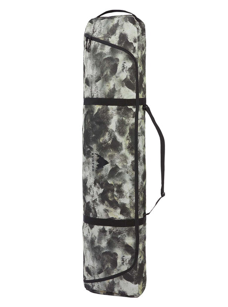 SpaceSackSBBag-Camouflage-patterned bag with black straps on a white background