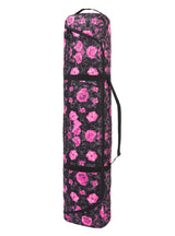 SpaceSackSBBag-Floral-patterned bag with pink flowers on a white background