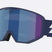 Spark-Bliz ski goggles in dark blue with a mirrored blue lens and a matching dark blue strap, shown on a light gray background.