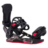 Speed-In-Pro-Black and red snowboard binding on a white background