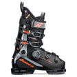 Speedmachine3BOA110-Nordica Speedmachine 3 BOA 110 ski boot with adjustable buckles, predominantly black in color with some orange detailing, and the BOA logo visible.