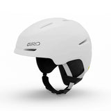SpurMIPS-White helmet with black interior and Giro logo on a white background