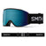 SquadMag-Smith goggles with blue lens and black frame on a white background