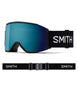 SquadMag-Smith goggles with blue lens and black frame on a white background