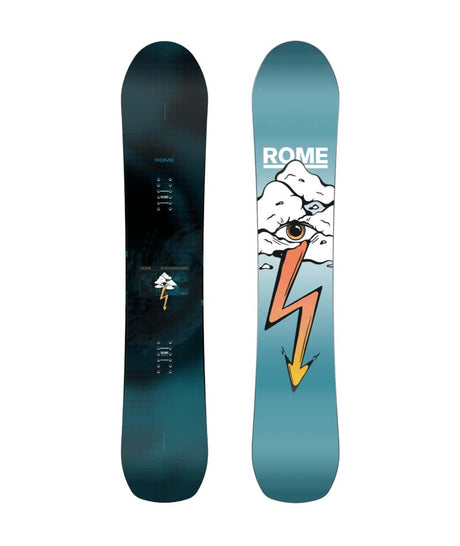StaleCrewzer-Snowboard with 'Rome' branding and graphic design on a white background