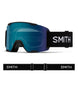 StashXL-Smith goggles with blue lens and black frame on a white background