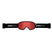 StompGoggle-Red ski goggles with black frame on a white background