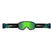 StompGoggle-Green ski goggles with black frame on a white background