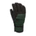 StompShortGlove-Black and green glove on a white background
