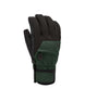 StompShortGlove-Black and green glove on a white background