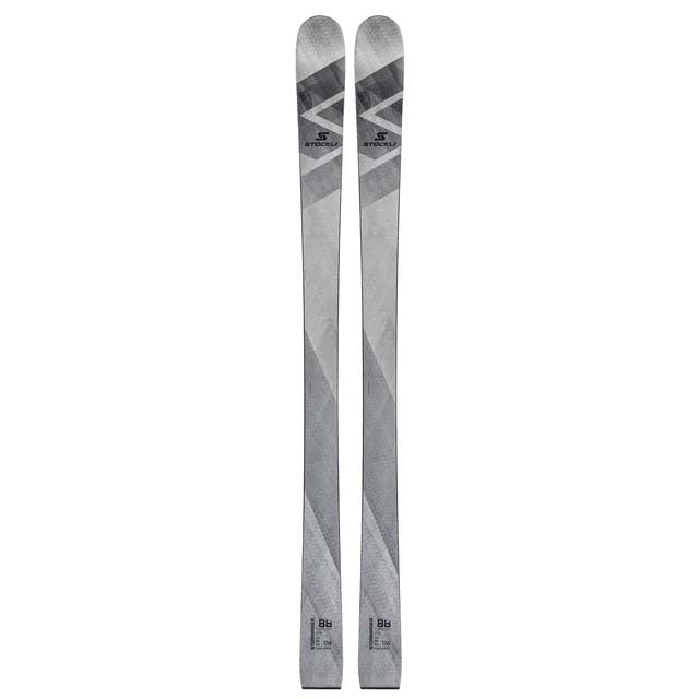 Stormrider88- Light grey and darker grey ski on a white background 