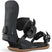Strata-Black snowboard binding with 'Union' branding on a white background