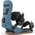 Strata-Blue snowboard binding with 'Union' branding on a white background