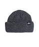 StripeDoubleRoll- Beanie on a white background