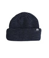 StripeDoubleRoll- Beanie on a white background