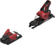 Strive12GW-Red and black ski bindings on a white background