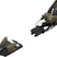 Strive14GW- Black and olive ski bindings on a white background