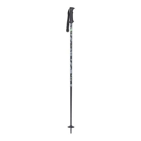 StyleAluminumPole-A single ski pole shown vertically against a plain white background. The pole is primarily black with a subtle gray and white camouflage pattern on the shaft.