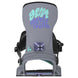 Stylist-Gray snowboard binding with 'Bent Metal' branding on a white background