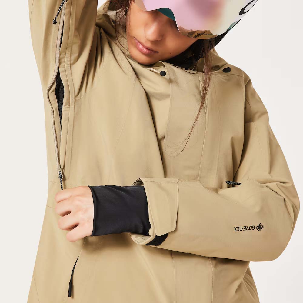 SubTempRCGORE-TEXJacket-Beige jacket with a hood on a white background