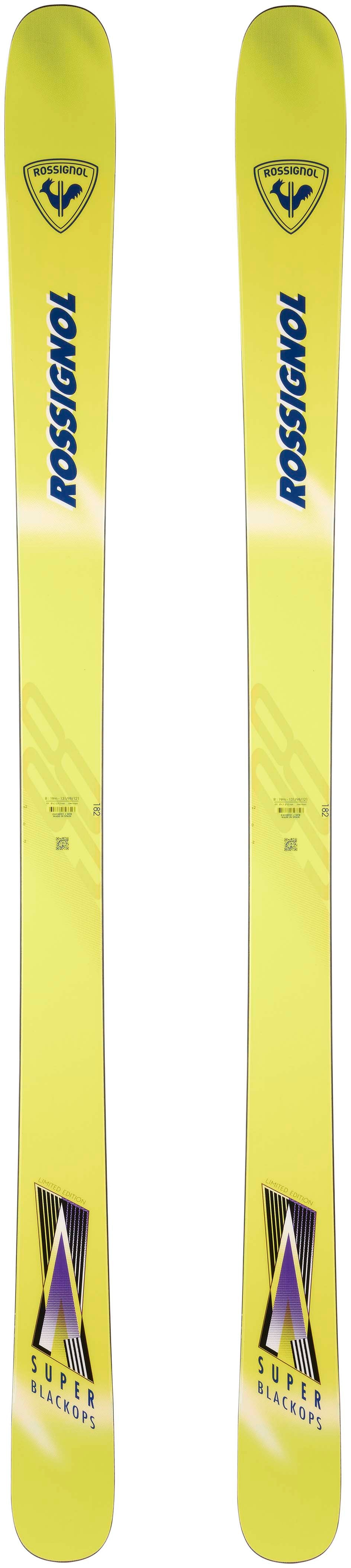 SuperBlackops- Yellow ski on a white background