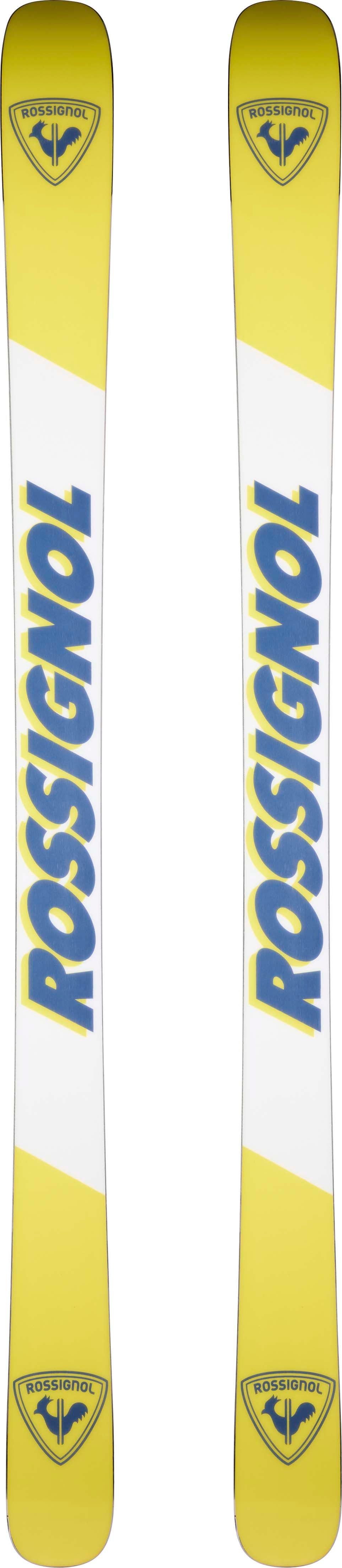 SuperBlackops- Yellow and white base of the ski on a white background