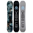 T-RicePro- Two views of a snowboard with different designs on a white background
