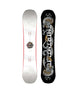 T32MCarbon- Two views of a snowboard with a dragon design on a white background