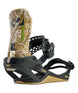 T32MStevensFase-Camouflage snowboard binding with black and gold accents on a white background