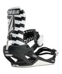 T32MVolcomFase- Black and white snowboard binding with 'thirtytwo' branding on a white background