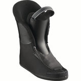 T4M- Black ski boot on a white background with Salomon brand.