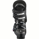 T4M- Black ski boot on a white background with Salomon brand.