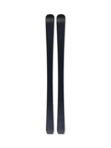 THECURVGT85_RSW12PR- A single ski shown vertically against a plain white background, with visible branding and model text including 'THECURV' and 'GT85'. The ski has a dark gray base with bright yellow graphics and black details.