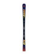 THECURVGTX_VX13PR-A single ski shown vertically against a white background, with a white border around it. The ski has a dark blue to red gradient base with yellow and orange 'CURV GTX' branding and a small red triangular logo near the top.