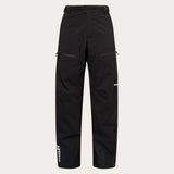 TNPShellPant2.0-Black pants with a brand logo on a light gray background