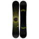 TRE- Black GNU snowboard with gold logo on a white background
