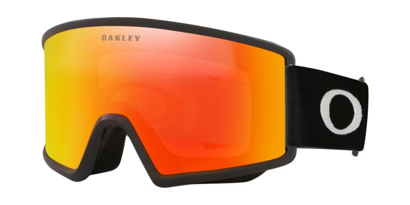TargetLineM-Oakley goggles with orange reflective lens on a white background