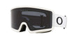 TargetLineS-Oakley goggles with white frame and black lenses on a white background