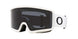 TargetLineS-Oakley goggles with white frame and black lenses on a white background