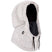 TarmacFauxFurHood-White fleece hooded jacket on a white background