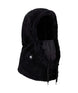 TarmacSherpaHood-Black fleece hooded jacket on a white background