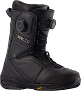 TeamBOA-Black snowboard boot with visible brand logo on a white background
