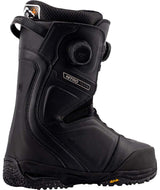 TeamBOA-Black snowboard boot with visible brand logo on a white background
