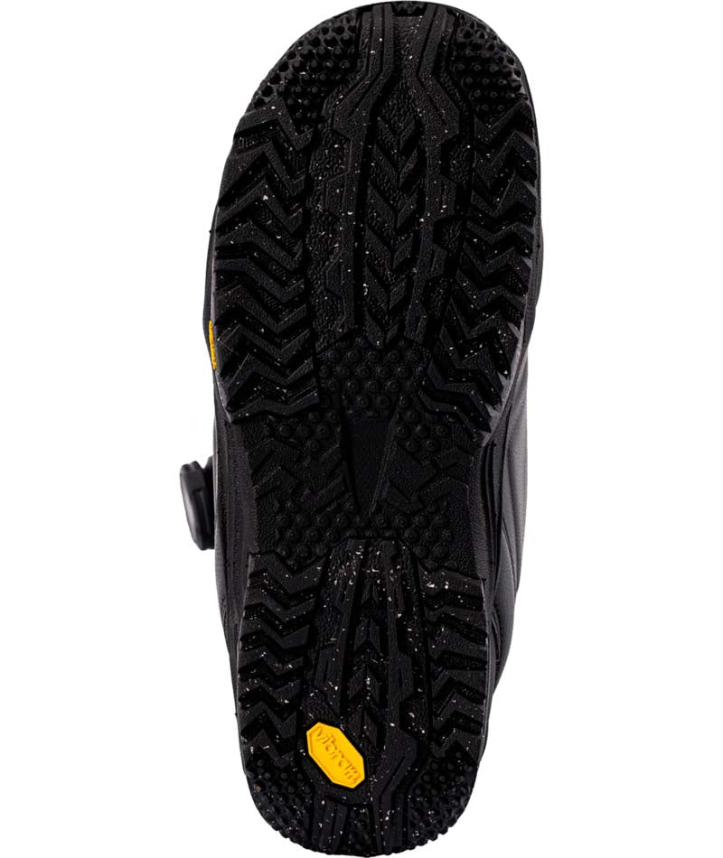 TeamBOA-Black snowboard boot with visible brand logo on a white background