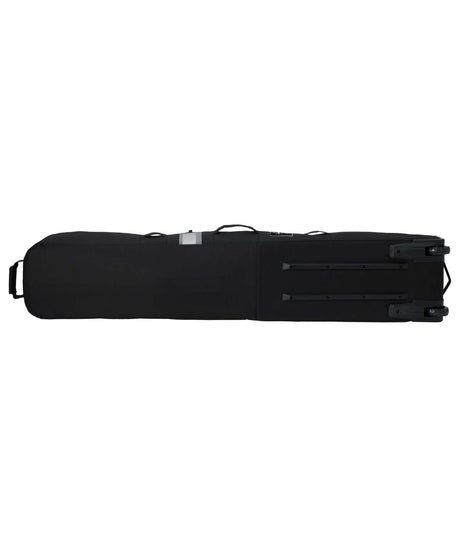 TeamLowRollerSnowboardBagJamieAnderson-Black snowboard bag with colorful stripes and Dakine branding on a white background