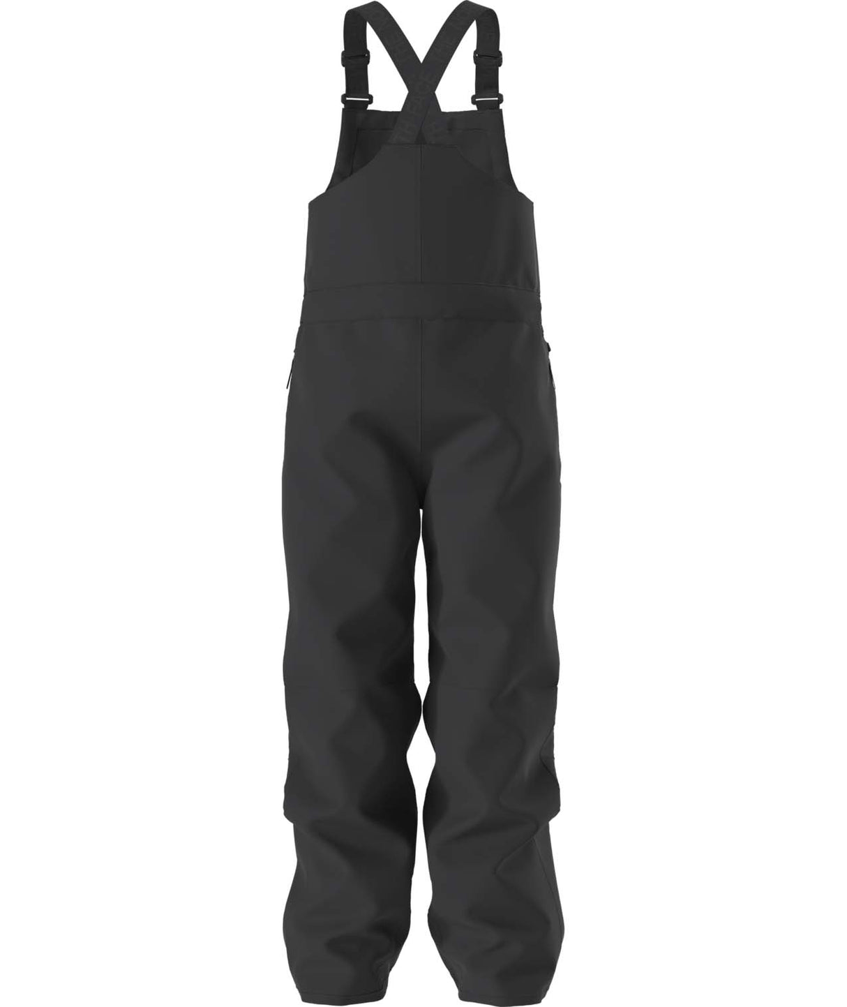 TeenFreedomInsulatedBib-Black bib overalls on a white background